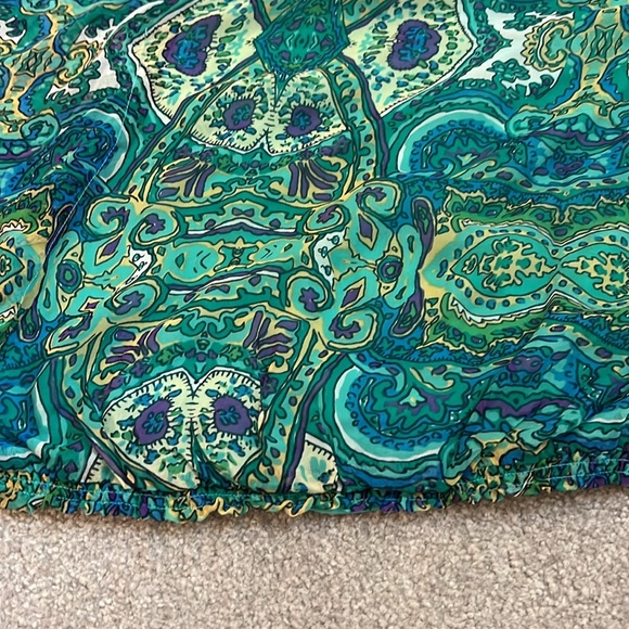 Cache Green and Blue Paisley Top - Picture 5 of 7